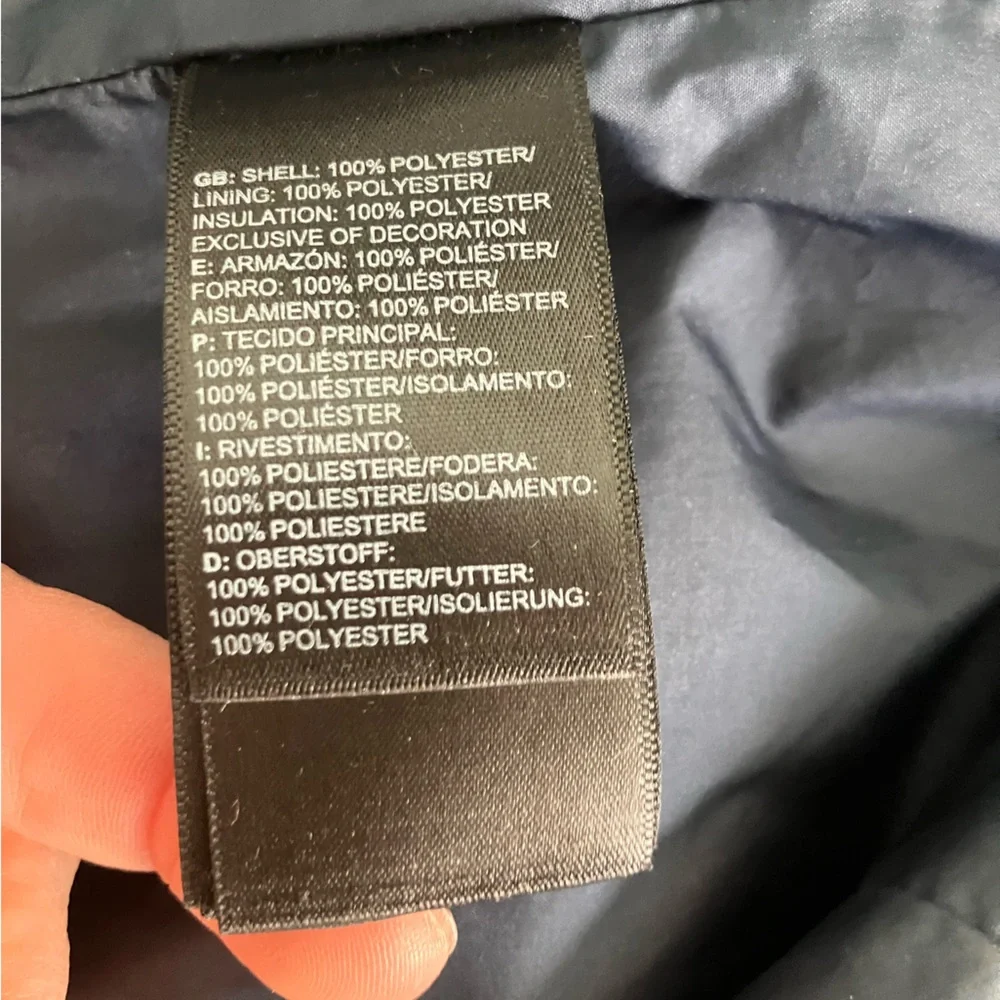 The North Face Blue Zip Up Quilted Packable Jacket Men’s‎ Size XL